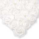 IPOPU 100 Pcs Artificial Rose Flower Heads Real Looking White Foam Fake Roses for DIY Wedding Baby Shower Centerpieces Arrangements Party Tables Home Decorations (White 1, Stemless)