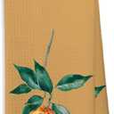 2 x Funky Y2K Orange Kitchen Towels, Trendy Preppy Disco Ball Orange Hand Towels for Kitchen Bathroom Dorm Decor, Retro Orange Fruit Dish Tea Towels Orange Hand Towels for Bathroom 16x24 Inch