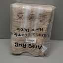 OJIA Modern Bordered Kitchen Rugs Non Slip Washable, Printed 2'x3' Entryway Rug Thin Soft Small Area Rug Indoor Door Mat Non-Shedding Throw Carpet Bathroom Runner for Bedside Bedroom (Beige)