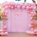 10x10 Pink Tulle Backdrop Curtains for Parties, Sheer Backdrop Curtain Wedding Photo Background Drapes for Baby Shower Photography Birthday Party