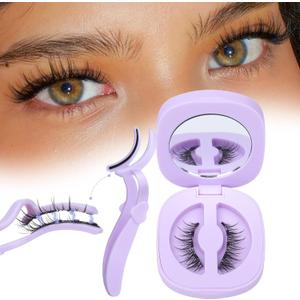 LanflowerMagnetic Eyelashes Without Eyeliner Reusable Magnetic Eyeashes with Applicator No Glue Needed Magnetic Lashes Kit Cat Eye Magnetic Eyelashes Natural Look 1 Pair  