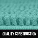 KANGAROO Bathroom Rugs, Chenille Soft Absorbent Bath Rug, Shaggy Shower Mat, Quick Dry Machine Wash Bathmat, Plush Carpet Mats for Tub, Bathtub and Room Home Decor Accessories, 30x20, Turquoise