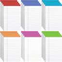 Colarr 24 Pack Legal Pads 5 x 8 Inches Lined Notepads 50 Sheets Wide Ruled Writing Pads for School College Office Business