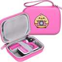 3 x Kids Camera Case for Vtech Kidizoom Creator Cam, Cute Kid Toy Camera Storage Case Bag for Vtech Kidizoom Camera Pink with Pocket Holds Tripod Accessories (Box Only) (Box Only) (Pink)