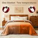 Homemate Electric Heated Blanket Full - 72"x84" Heating Bed Blankets Throw with 10 Heating Levels 8 Hours Auto Off Fast Heating Over-Heated Protection Ultra Soft Warm Flannel ETL Certified Red