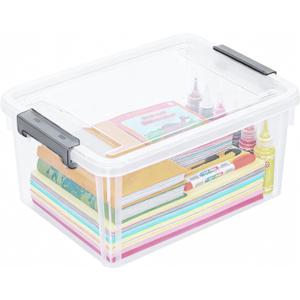Citylife 17 QT Plastic Storage Bins with Lids Latching Stackable Storage Containers for Organizing Large Clear Storage Box for Garage, Craft, Toys, Closet, Home, 1 Packs