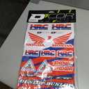 D'cor Visuals Decal Sheet for Dirt Bike & Motocross – 12 Mil Thick Vinyl, Compatible with Honda CRF Models – Includes Showa, Pro Honda, Dunlop Logos – 19”x12”