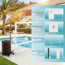 Pool Volleyball Set, 15-32 FT Net for Inground Pools, No Drilling