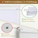 SERLMWNT No Drill Cordless Blackout Cellular Shades,30" W x 64" H,White