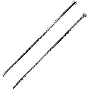 Westbrass D124-2-26 3/8" x 20" Brass Flat Head Toilet Riser Supply Line, Polished Chrome (2-Pack)