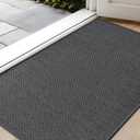 Color&Geometry Front Door Mat Indoor 17"x29", Rugs for Entryway, Non Slip Washable Low-Profile Inside, Entry Mat Entry Rug Door Mat Indoor Entrance, Grey (Rolled-up NO Creases)