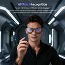AI Smart Glasses with Camera and Bluetooth, 8MP 4K Camera Glasses with Translation & Voice Control, Video, Audio Recording, IP67 Waterproof Smart Glasses for Business & Outdoor(Photochromic)