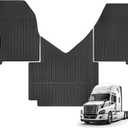 Naibeve Floor Mats for Freightliner Cascadia 2018-2025 - All Weather Custom Fit for Freightliner Cascadia Floor Mats Waterproof Interior Accessories