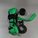 TYT Off-Road Winch Rope Kit - 3/16''x50', 8500 Lbs Green Synthetic Cable with Protective Sheath, Heavy-Duty Hook, Safety Pull Strap & Rubber Stopper Ideal for 4WD ATV UTV Vehicles, (JPS31650G)
