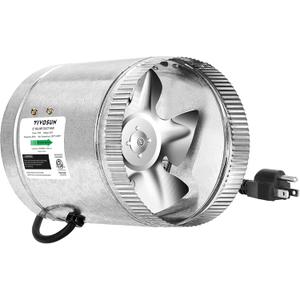 VIVOSUN 6 Inch Inline Duct Fan 240 CFM, HVAC Exhaust Ventilation Fan with Low Noise for Basements, Bathrooms, Kitchens and Attics, Silver