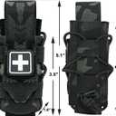 Tourniquet Pouch with Molle Clip,SABADO Tourniquet Holder Removeable Flap Cover,TQ Pouch for Duty Belt and Tactical Vest (MCBK)