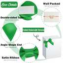 AIMUDI Green Satin Ribbon Bows 2" Self Adhesive Satin Bows for Gift Wrapping Premade Ribbon Bows with Double-Sided Tape for Making Crafts Baby Shower Birthday Party Wedding Decorations, 50 PCs