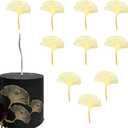 10PCS Acrylic Gold Ginkgo leaf Cake Topper Cake Decoration Baking Accessories Party Supplies Cake Decorating Tools