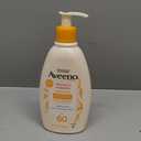 Aveeno Protect + Hydrate Sunscreen Moisturizing Lotion with Prebiotic Oat, Broad Spectrum SPF60, Paraben, & Oil Free, Weightless, Water & Sweat Resistant (80-min) for Sensitive Skin, 12 Fl Oz