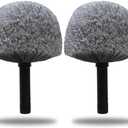 2 Pack Robust Cobweb Duster Head Brush – Superior Twist-On Web Cleaning Tool – Spider Web Remover Brush Compatible with Standard 3/4 Inch Threaded Poles for Outdoor & Indoor Use – Head Only (Grey)