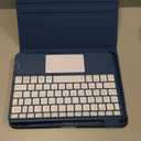 Harvopu Compatible for iPad 11th 10th Generation Case with Keyboard, Folio Cover with Pencil Holder, Multi-Touch Trackpad, 7 Color Backlit, Detachable Keyboard for iPad (A16) 11th/10th Gen (Navy Blue)