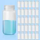 Tatuo 30 Pcs 8 oz 250ml Polypropylene Reagent Bottle Plastic Sample Bottles with Screw Caps Translucent PP Sample Containers with Lid for Liquids, Laboratory, Storage at Home (Translucent)