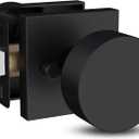 Mega Handles SUANA Privacy Door Knob for Hallway, Closet and Bathroom, Reversible Heavy Duty Design Door Knobs, Fits All Standard Door Sizes Screws Included - Matte Black (1 Pack)