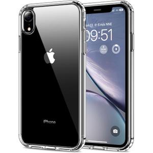 HOOMIL Case for iPhone XR 6.1-Inch, Non-Yellowing, Drop Protection, Anti-Scratch Transparent Hard Back Phone Cover - Crystal Clear