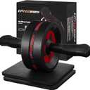 EnterSports Ab Roller Wheel for Abs Workout - Abdominal Exercise Equipment with 2 Knee Pads for Home Gym, Core Strength Training, Fitness Equipment for Men & Women (Red)