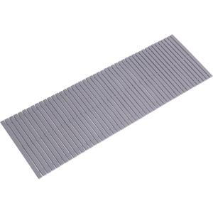 Bath Mat Bathroom Runner Long Large Rugs Floor Wood Shower Bathtub Waterproof Non Slip Accessories 16x48 Inch Easy to Clean, Striped Grey, 1 pc