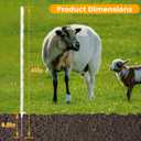 25 Pack Electric Fence Posts, 48 Inch Step in Fence Post, White Temporary Plastic Fence Post for Patio, Garden, Orchard, Farm Protection