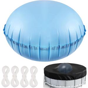 5ft Dia Pool Pillows, Pool Air Pillow, Inflatable Pool Pillows for Above Ground Pools, Winter Swimming Pool Closing Winterizing Kit with Ropes,PVC Ice Equalizer Pillow for Support Swimming Pool Covers