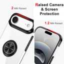Tnarru Designed for iPhone Air Case with Stand [Magnetic Ring Holder Kickstand] Soft TPU Bumper Non-Yellowing Anti-Scratch Lightweight Slim for iPhone Air Case Black and Clear (iPhone Air [6.5 Inch])