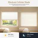 No Drill Cellular Shades Light Filtering Honeycomb Blinds 30W36H White | Thermal Insulated & Noise Reducing Blinds for Indoor Window Cordless Cellular Shades for Bedroom, Kitchen, Living Room,Home
