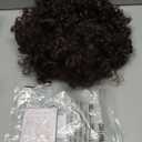 karlery Men Women Afro 70s 80s Short Curly Dark Brown Rocker Party Wig California Halloween Costume Cosplay Wig