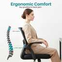 OLIXIS Ergonomic Office Desk Chair, Mid-Back Executive Computer Chair, 23.8''D
