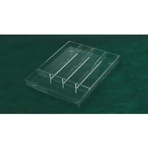 Expandable Acrylic Kitchen Corner Cabinet Organizer, Transparent Silverware Organizer with 5 Compartments