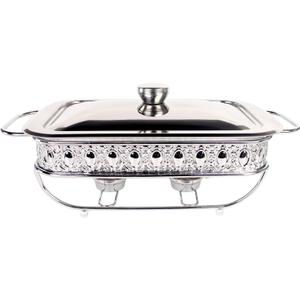 Casserole Dish 6.7" x 11"Glass Baking Dish with Stainless steel Lid and rack, Silver Rectangle 1.3 Qt Large Baking Pan For Casserole & Lasagna, Microwave Dishwasher Freezer Oven Safe