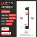 homdiy 25 Pack Matte Black Cabinet Pulls 6-1/4 inch Hole Center Kitchen Drawer Handles for Dresser Cupboard Living Room