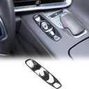 Gear Shift Panel Trim Cover Compatible with Chevrolet Corvette C8 2020-2025, ABS Center Console Shifter Panel P D Auto M Button Trim Frame (Carbon Fiber Pattern)