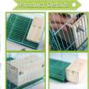 PINVNBY Parakeet Nesting Box Bird House Wood Breeding Box Parrots Mating Box for Lovebirds,Cockatoo,Budgie, Finch,Canary and Medium-Sized Birds(L)