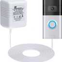 Doorbell Transformer 24V Adapter for Ring Video Doorbell, 16.4ft Long C Wire Power Supply, Compatible with Ring, Nest Hello, Wyze and Eufy Video Doorbells