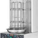 VEVOR Shawarma Grill Machine, 122F-572F, 13lbs Capacity, Chicken Shawarma Cooker Machine with 2 Burners, Stainless Steel, Electric Vertical Broiler Gyro Rotisserie Oven for Home and Commercial Use