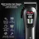 TCMKY Hair Clippers for Men Professional Hair Trimmer for Men Cordless&Corded Barber Clippers for Hair Cutting & Grooming.Rechargeable Hair Trimmer Kit for Household(Silvery)