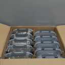 KOMUEE 10 Packs 30 oz Glass Meal Prep Containers,Glass Food Storage Containers with Lids,Airtight Lunch Bento Boxes,Microwave,Freezer and Dishwasher,Gray