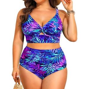 Daci Plus Size Two Piece Swimsuits - Women High Waisted Bikini Tummy Control Bathing Suits Knot Twist Swimwear 2025, 18