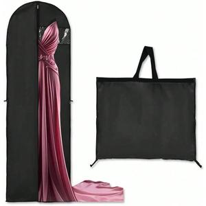 Garment Bags Covers,Hanging Clothes Bag, Suit Cover Bags with Clear Window for Hanging Closet Clothes Storage and Travel (Black, 60x180 cm)