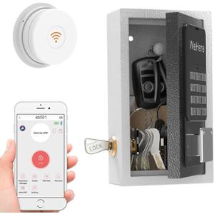 Key Lock Box with Code, One-Time Password/Wi-Fi Remote/Fixed Code/APP Bluetooth/Key Unlock,Smart LockBox Wall Mount, Key Security Storage for House Outside, Realtors, Airbnb, Apartment, Store