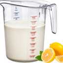 Amazing Abby - Melissa - 128-Ounce Plastic Measuring Pitcher (1-Pack), 16-Cup (4-Quart) Food-Grade Measuring Jug, Unbreakable, Stackable, Dishwasher-Safe, Great for Oil, Vinegar, Flour, and More