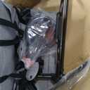 VOOI Stroller Wagon 4 Seater, Wagon for Kids, Collapsible W4 Stroller with Seats with 5-Point Harnesses, Easy Access Zipper Door, and Removable Sun Canopy (Grey, W4-Large)